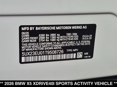 New 2026 BMW X5 xDrive40i AWD/4WD image 19