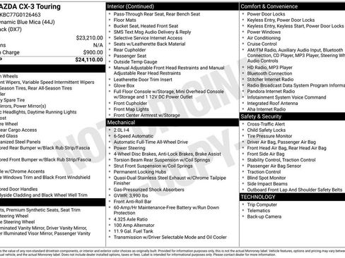 Used 2016 MAZDA CX-3 Touring image 1