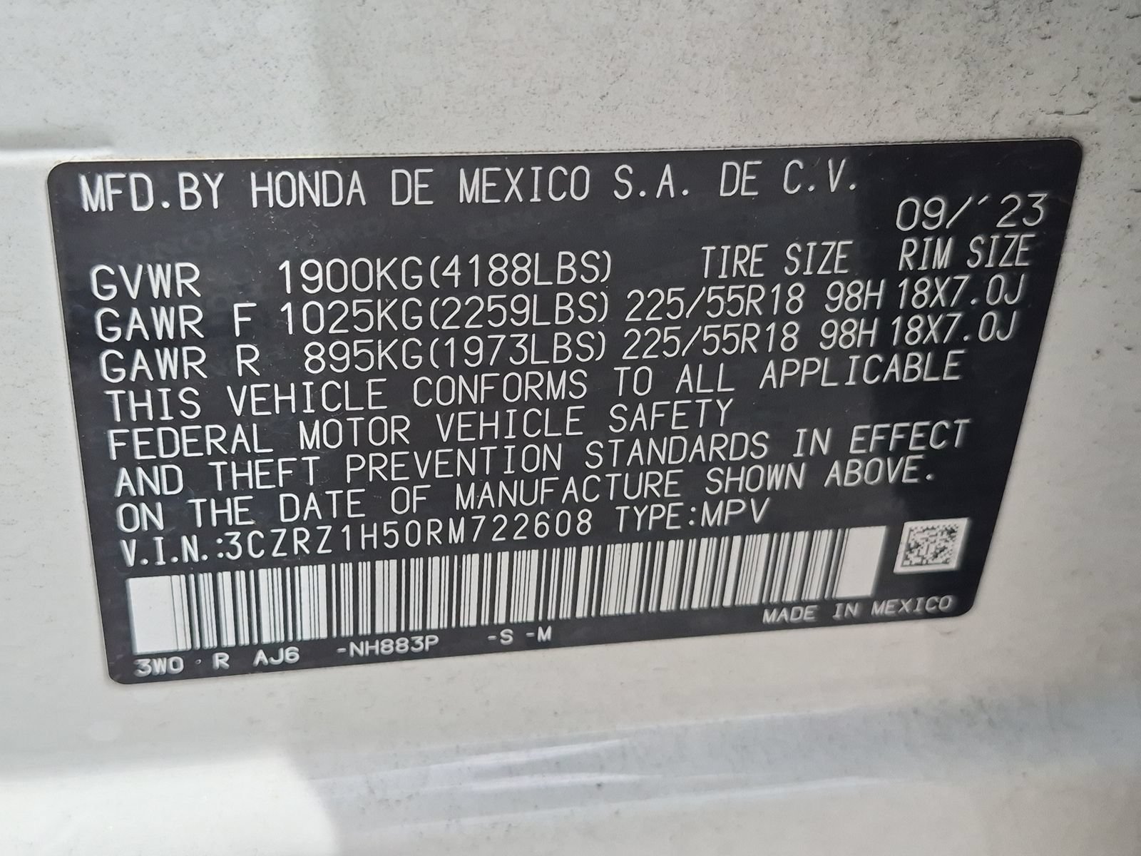 Certified 2024 Honda HR-V Sport image 21
