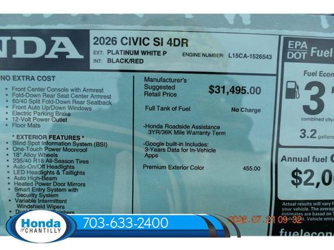 New 2026 Honda Civic Si image 34