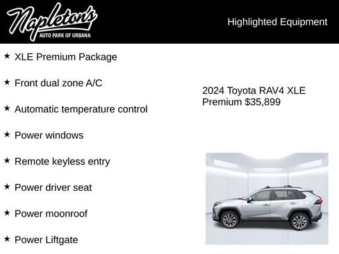 Used 2024 Toyota RAV4 XLE Premium w/ Weather Package FWD image 4