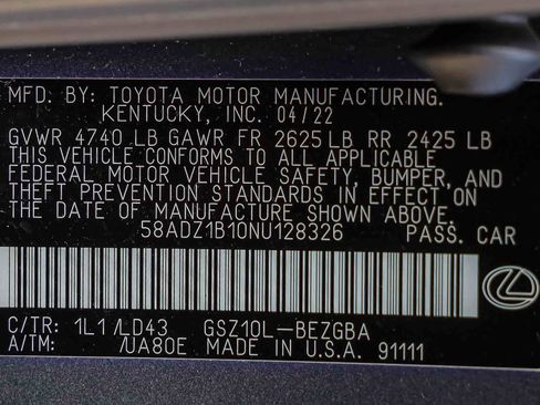 Used 2022 Lexus ES 350 w/ Premium Package image 29
