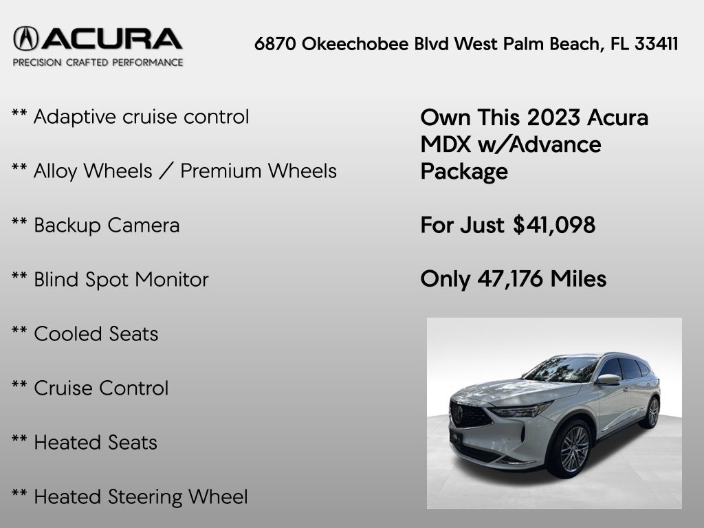 Certified 2023 Acura MDX w/ Advance Package AWD/4WD image 7