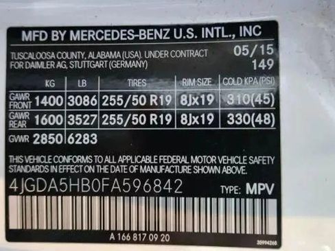 Used 2015 Mercedes-Benz ML 350 ML 350 4MATIC Sport Utility 4D w/ Premium 1 Package image 49