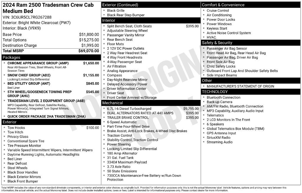 Used 2024 RAM 2500 Tradesman w/ Chrome Appearance Group AWD/4WD image 23