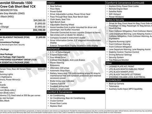 Used 2024 Chevrolet Silverado 1500 Custom w/ Turbomax Blackout Package image 2