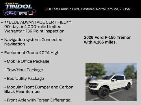 Used 2026 Ford F150 Tremor w/ Equipment Group 402A High AWD/4WD image 19