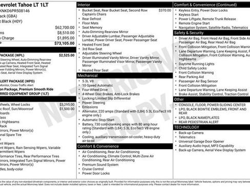 Used 2023 Chevrolet Tahoe LT w/ Luxury Package AWD/4WD image 12