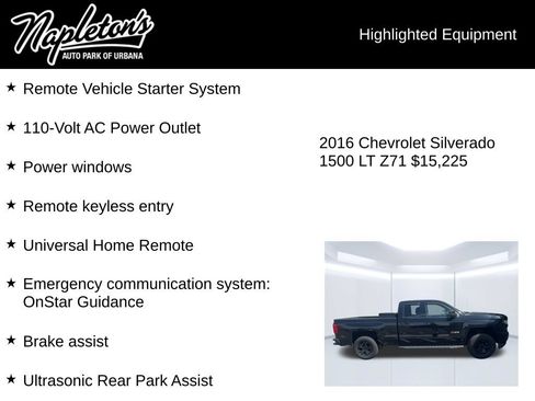 Used 2016 Chevrolet Silverado 1500 LT w/ Midnight Edition AWD/4WD image 3