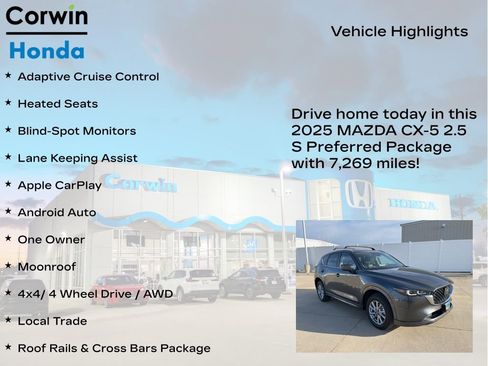 Used 2025 MAZDA CX-5 AWD 2.5 S w/ Preferred Package image 6