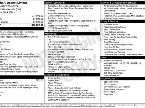 Certified 2023 Subaru Ascent Limited image 30