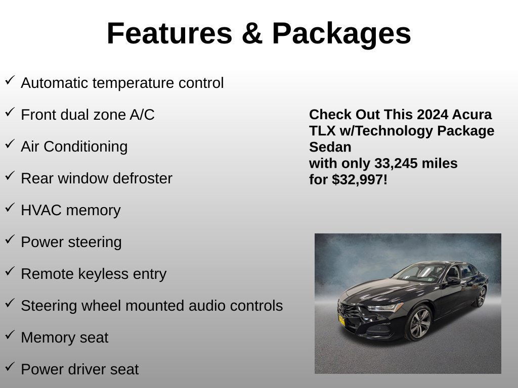 Used 2024 Acura TLX w/ Technology Package FWD image 8