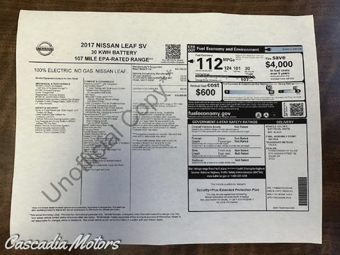 Used 2017 Nissan Leaf SV FWD image 2