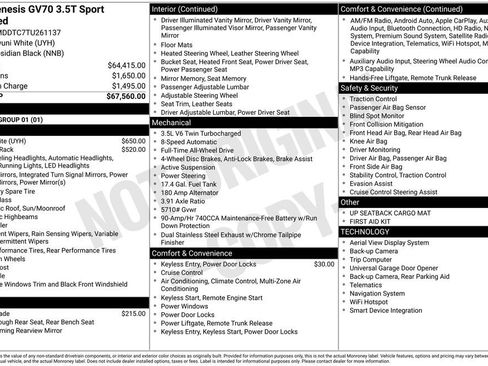New 2026 Genesis GV70 3.5T Sport Advanced image 9