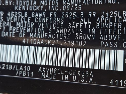 New 2026 Toyota Camry XLE FWD image 20