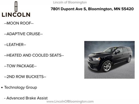 Used 2019 Dodge Durango R/T w/ Technology Group AWD/4WD image 5