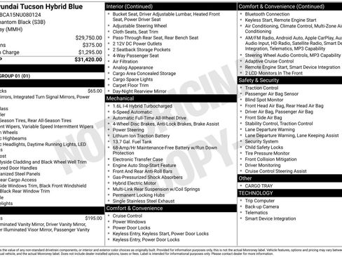 Used 2022 Hyundai Tucson Blue image 3