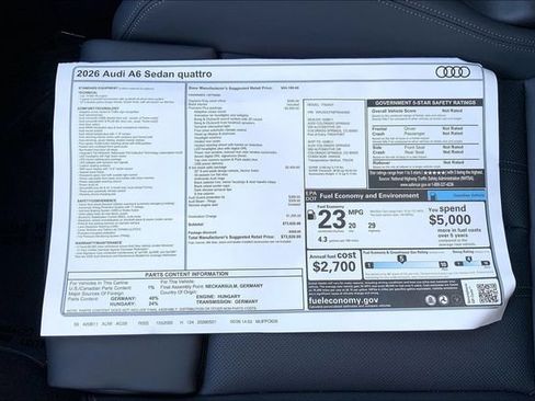 New 2026 Audi A6 Premium Plus AWD/4WD image 13