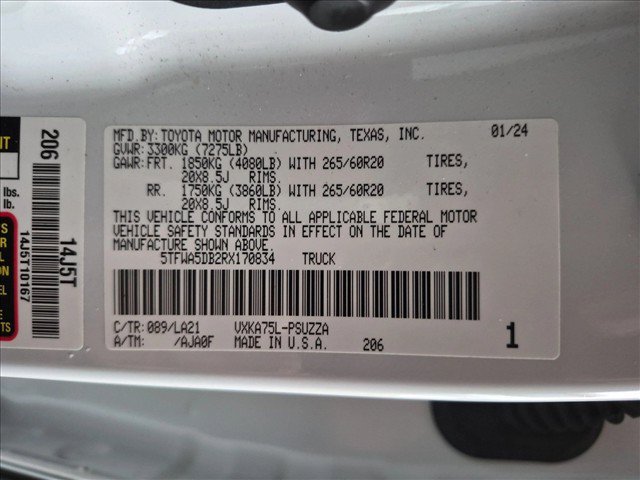 Used 2024 Toyota Tundra Platinum w/ TRD Off-Road Package AWD/4WD image 26