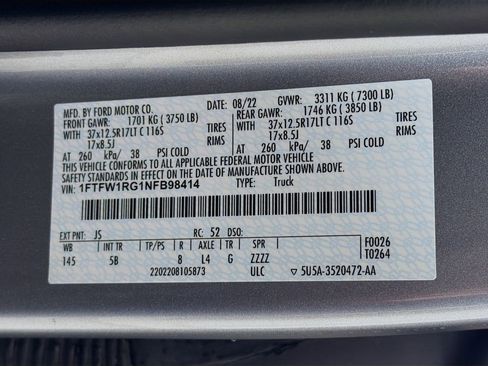 Used 2022 Ford F150 Raptor w/ Raptor 37 Performance Package image 34