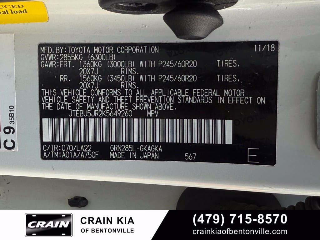 Used 2019 Toyota 4Runner Limited AWD/4WD image 30