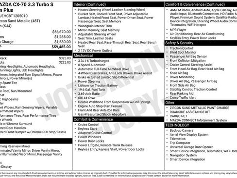 New 2026 MAZDA CX-70 3.3 Turbo S w/ Premium Plus AWD/4WD image 35