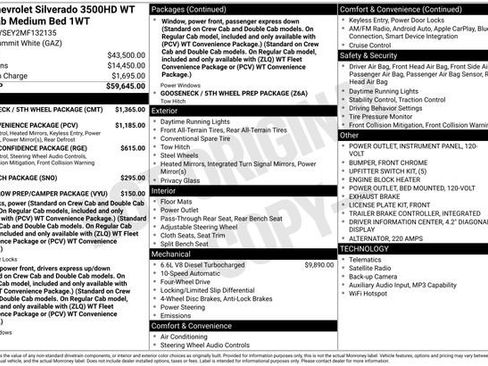 Used 2021 Chevrolet Silverado 3500 W/T w/ Gooseneck/5TH Wheel Package image 33