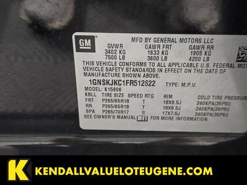 Used 2015 Chevrolet Suburban LT AWD/4WD image 10