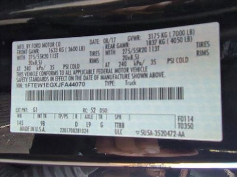 Used 2018 Ford F150 Platinum w/ Equipment Group 701A Luxury image 16