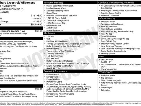Used 2024 Subaru Crosstrek 2.5i Wilderness w/ Crosstrek Mirror Package image 7