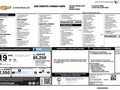 Used 2020 Chevrolet Corvette Stingray w/ 2LT Preferred Equipment Group image 4