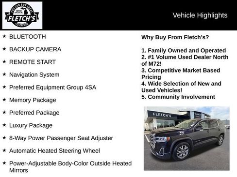 Used 2021 GMC Acadia SLT w/ Preferred Package image 2