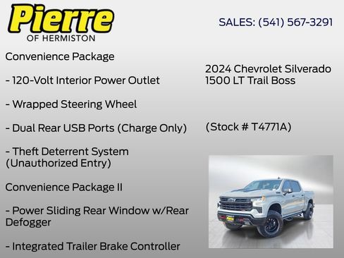Used 2024 Chevrolet Silverado 1500 LT Trail Boss w/ LT Trail Boss Premium Package AWD/4WD image 36