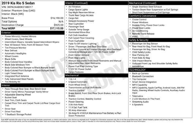Used 2019 Kia Rio S FWD image 6