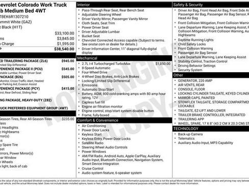 Used 2024 Chevrolet Colorado W/T w/ Advanced Trailering Package AWD/4WD image 31