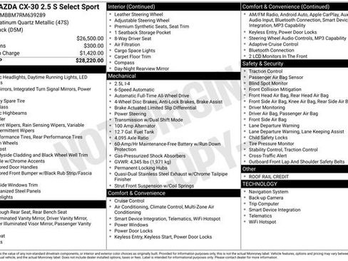 Used 2024 MAZDA CX-30 AWD 2.5 S w/ Select Sport Pkg image 35