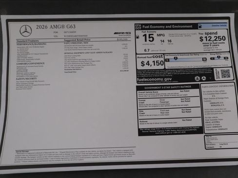New 2026 Mercedes-Benz G 63 AMG 4MATIC image 9