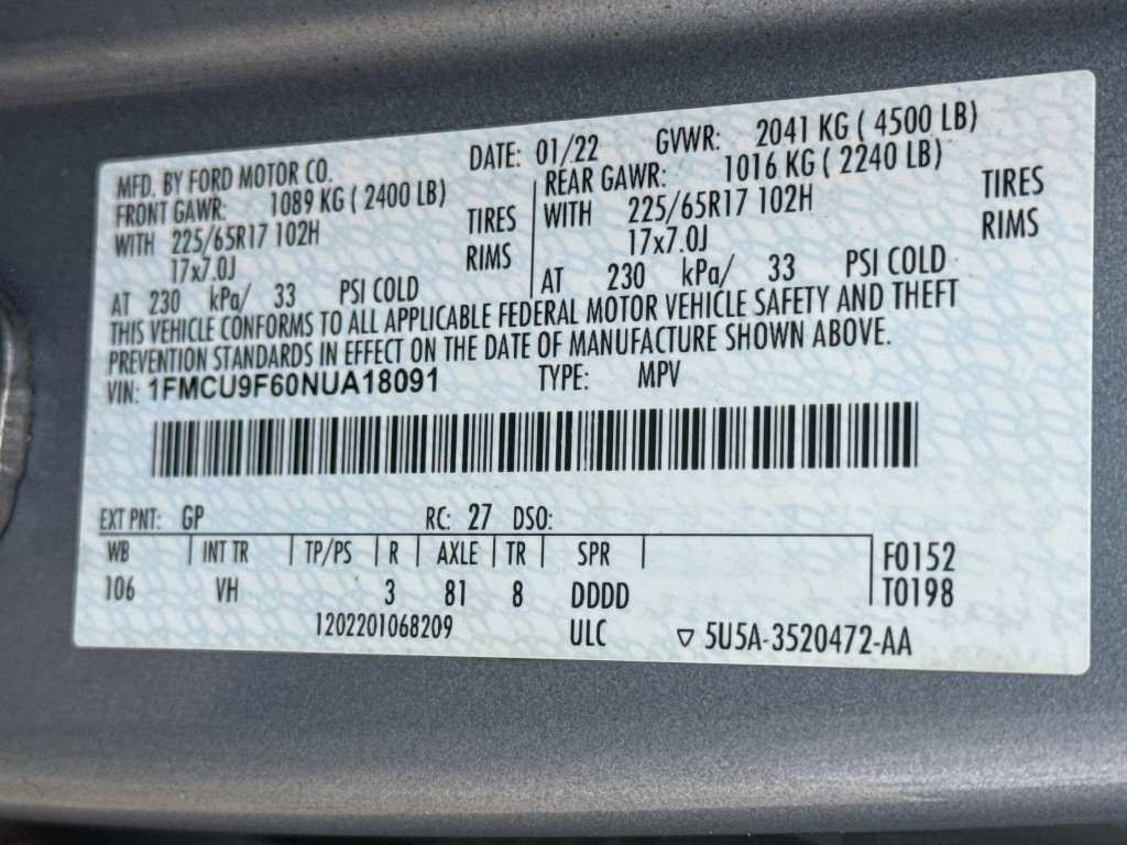Used 2022 Ford Escape S AWD/4WD image 33