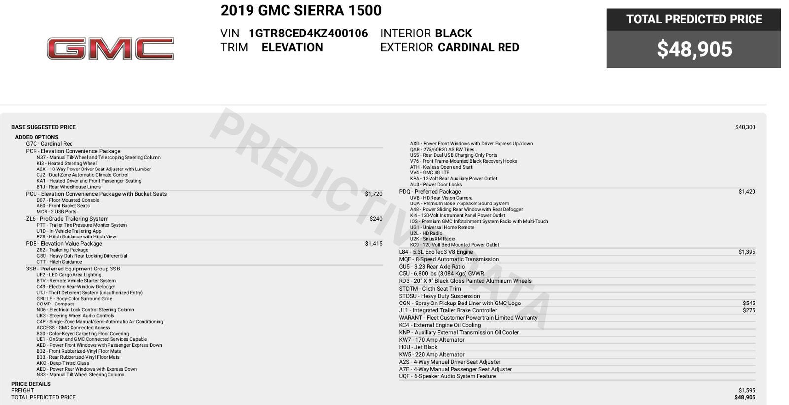 Used 2019 GMC Sierra 1500 Elevation w/ Elevation Value Package RWD image 3