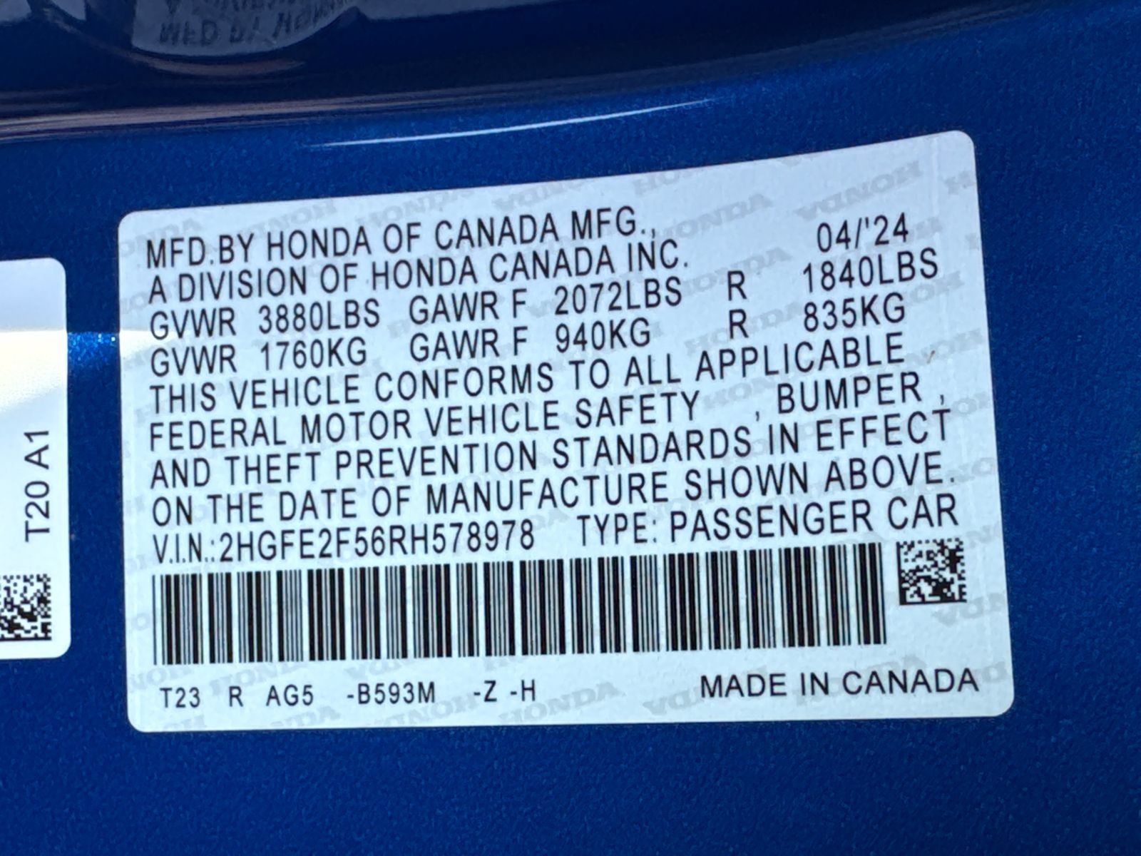 Used 2024 Honda Civic Sport image 30