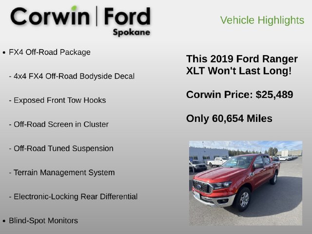 Used 2019 Ford Ranger XLT w/ FX4 Off-Road Package AWD/4WD image 6