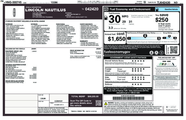New 2026 Lincoln Nautilus Premier w/ Equipment Group 102A AWD/4WD image 26