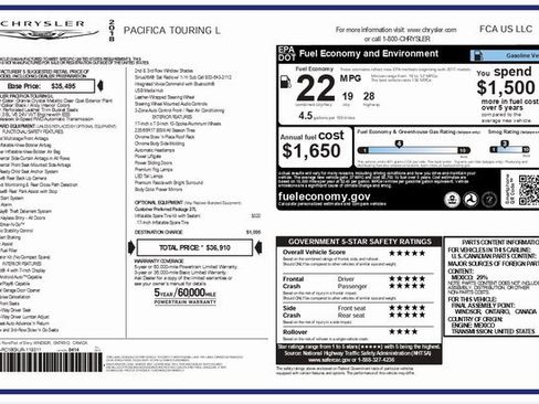 Used 2018 Chrysler Pacifica Touring-L image 20