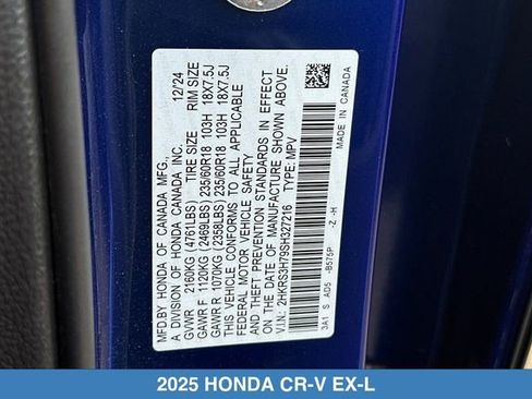Certified 2025 Honda CR-V EX-L image 33