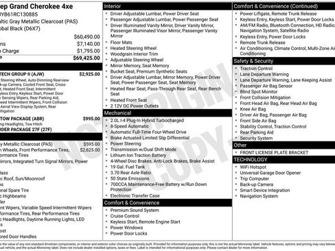 New 2024 Jeep Grand Cherokee Limited 4xe w/ Luxury Tech Group II image 6