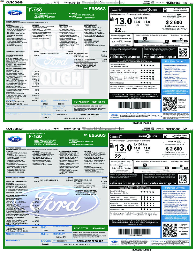 Used 2022 Ford F150 XLT w/ Equipment Group 302A High AWD/4WD image 13