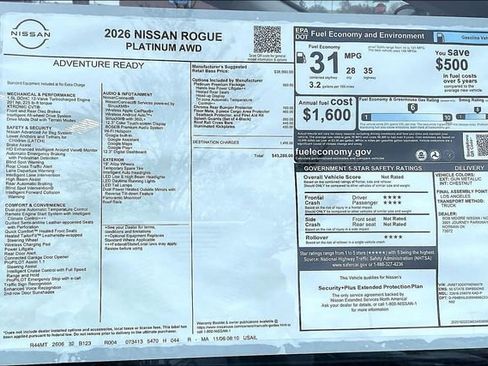 New 2026 Nissan Rogue Platinum w/ Platinum Premium Package AWD/4WD image 13