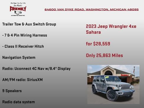 Used 2023 Jeep Wrangler Unlimited Sahara w/ Cold Weather Group AWD/4WD image 10