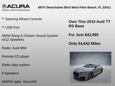 Used 2019 Audi TT RS w/ Technology Package image 29