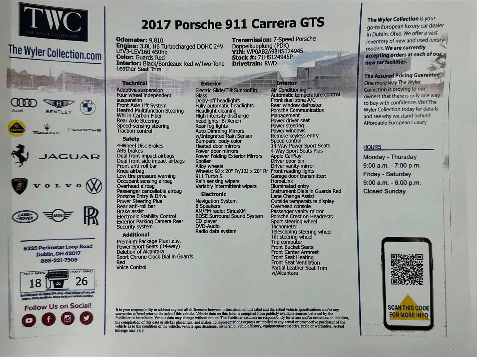 Certified 2017 Porsche 911 Carrera GTS RWD image 45